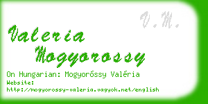 valeria mogyorossy business card