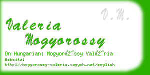 valeria mogyorossy business card